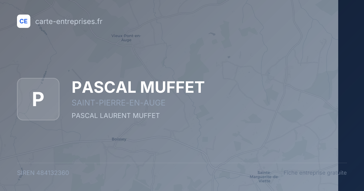 PASCAL MUFFET — 484132360 — fiche entreprise