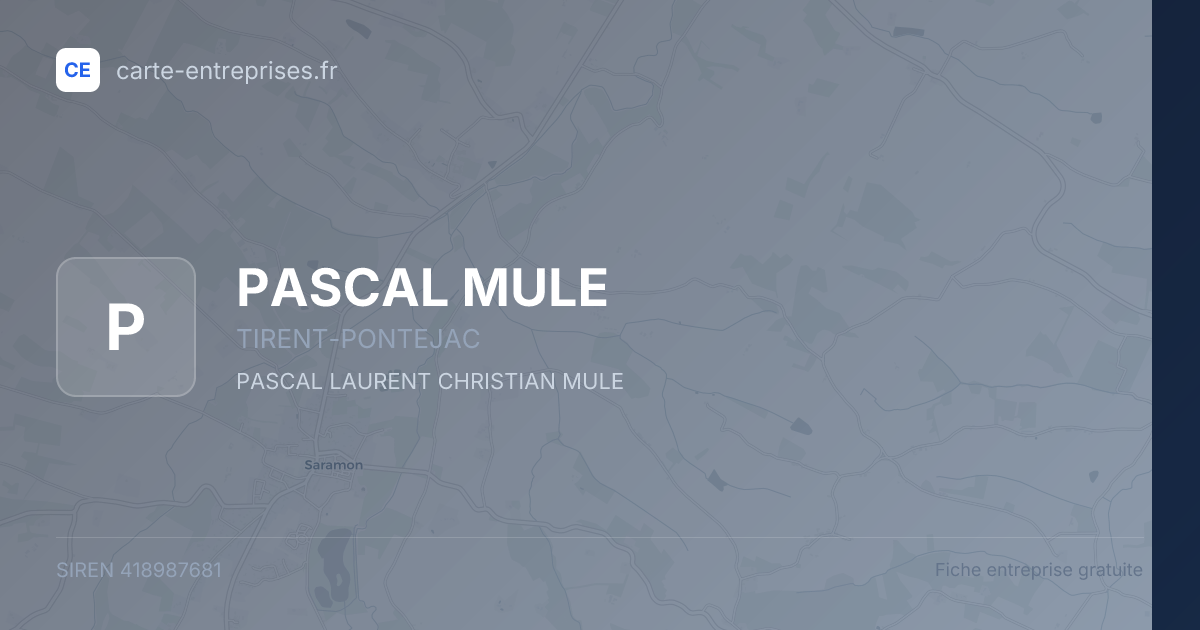 PASCAL MULE — 418987681 — fiche entreprise