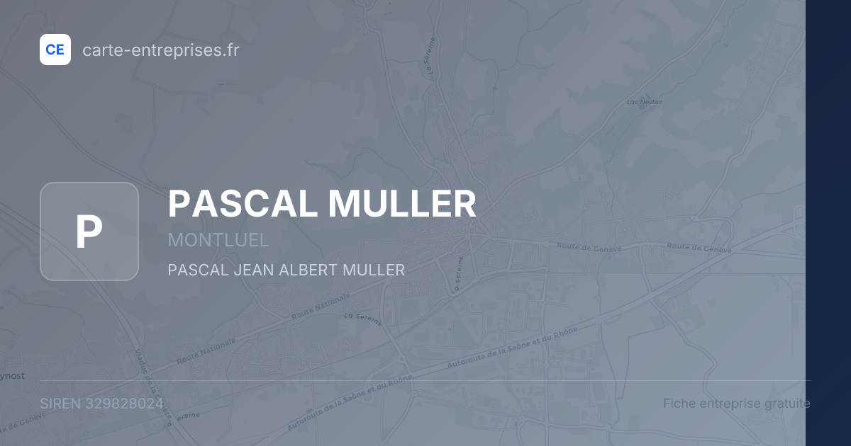 PASCAL MULLER — 329828024 — fiche entreprise
