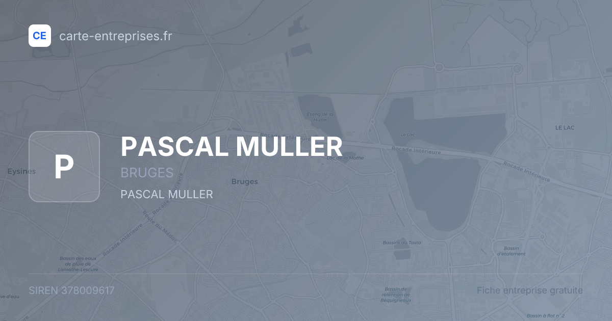 PASCAL MULLER — 378009617 — fiche entreprise