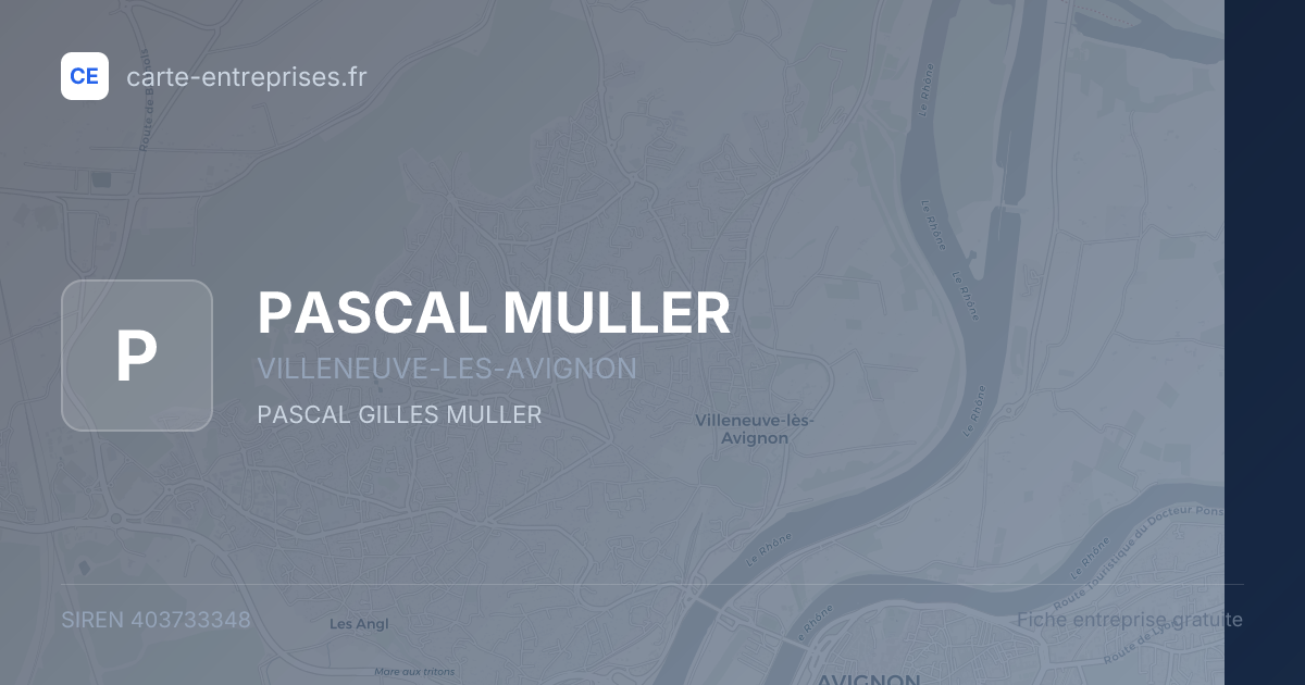 PASCAL MULLER — 403733348 — fiche entreprise