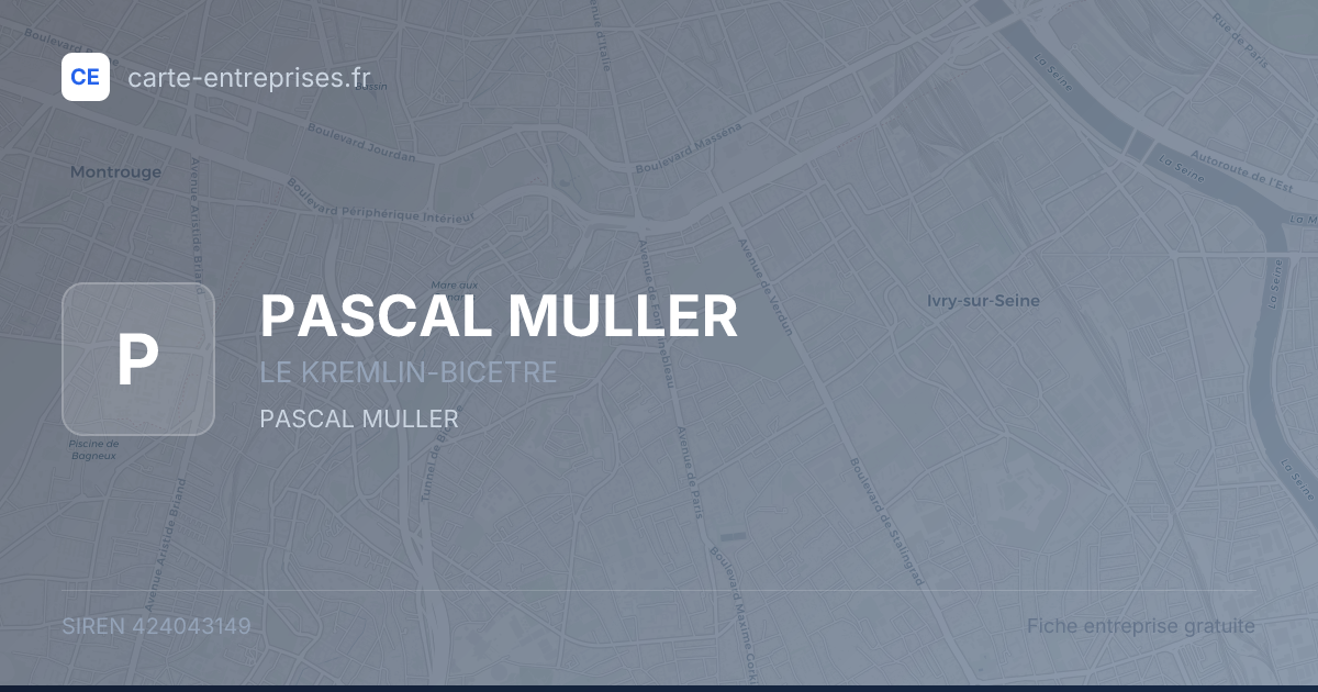 PASCAL MULLER — 424043149 — fiche entreprise