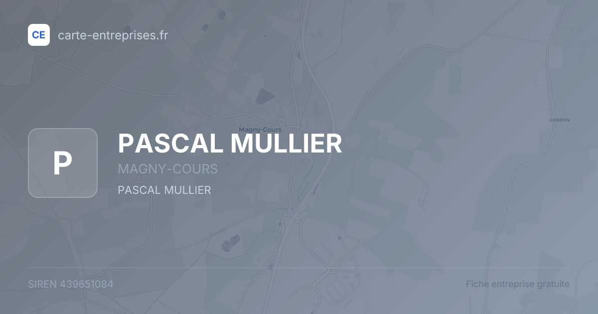 PASCAL MULLIER — 439651084 — fiche entreprise