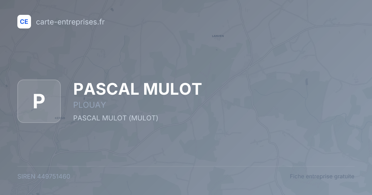PASCAL MULOT — 449751460 — fiche entreprise