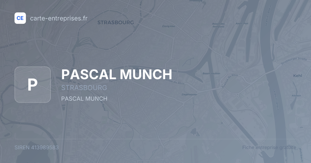 PASCAL MUNCH — 413989583 — fiche entreprise