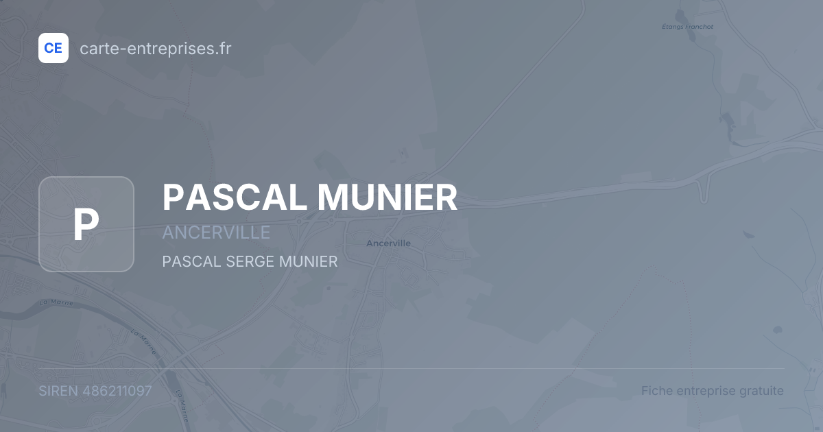 PASCAL MUNIER — 486211097 — fiche entreprise