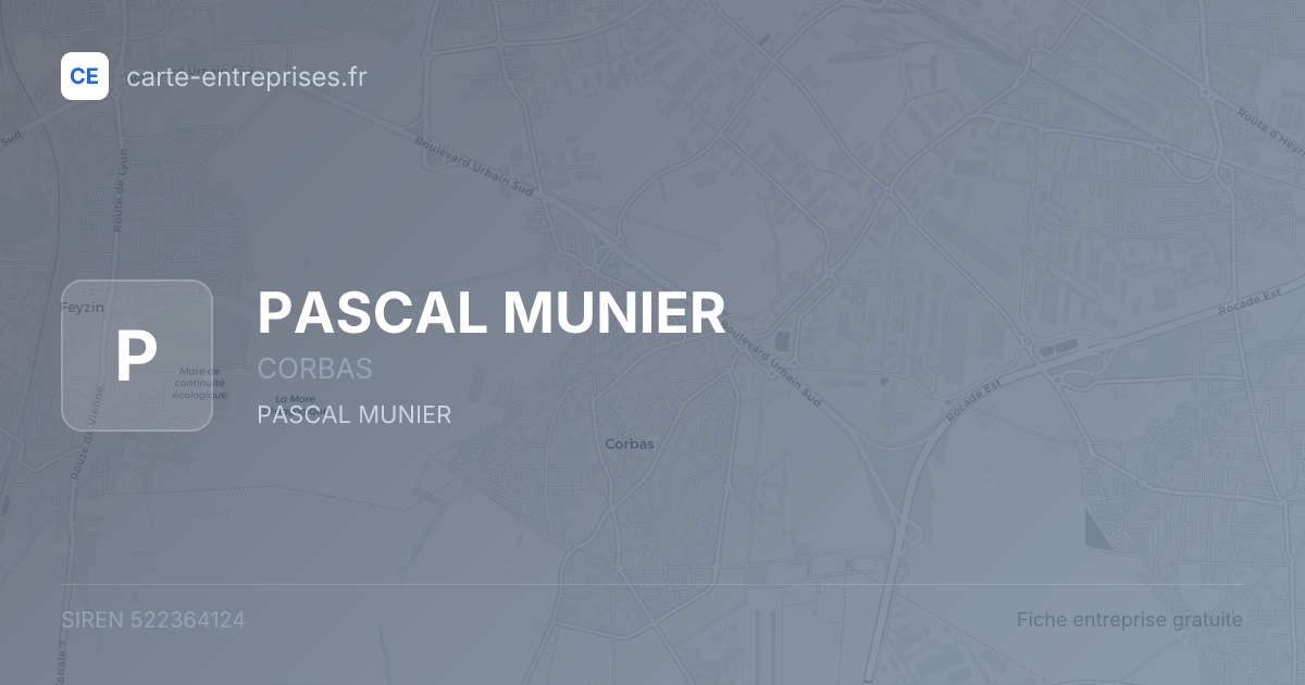PASCAL MUNIER — 522364124 — fiche entreprise