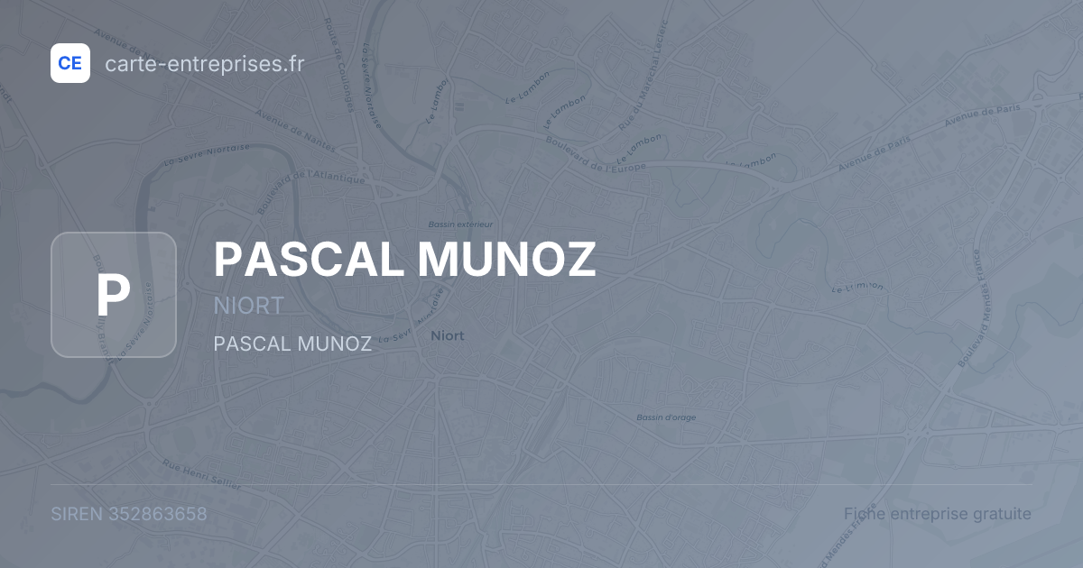 PASCAL MUNOZ — 352863658 — fiche entreprise