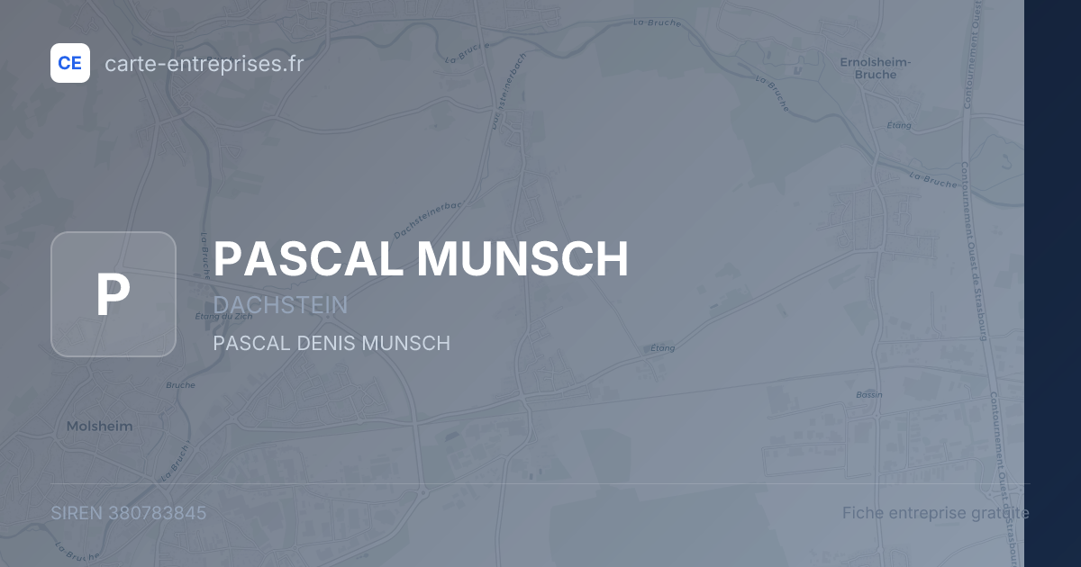 PASCAL MUNSCH — 380783845 — fiche entreprise