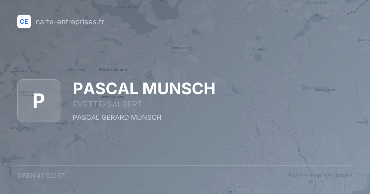 PASCAL MUNSCH — 411525371 — fiche entreprise