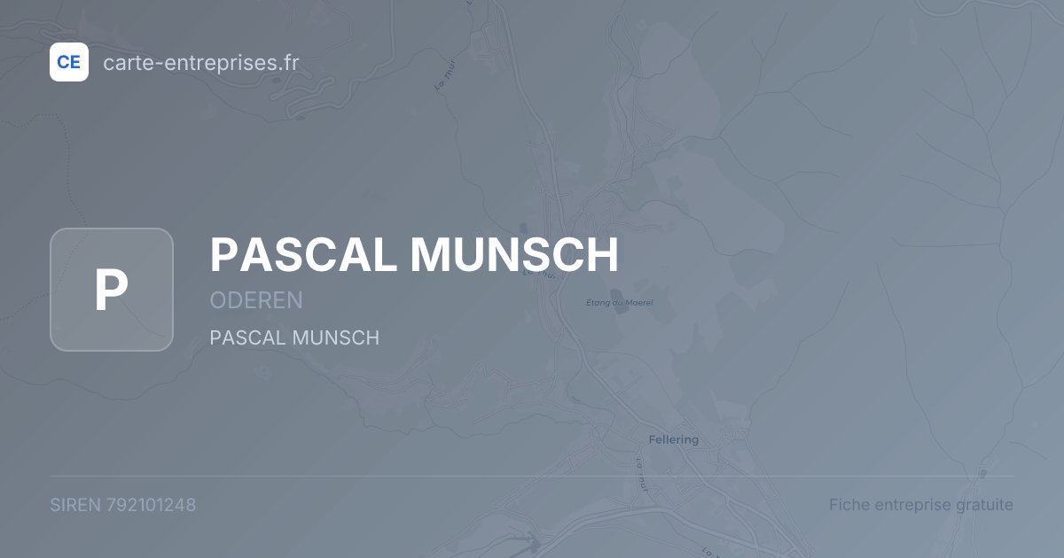 PASCAL MUNSCH — 792101248 — fiche entreprise