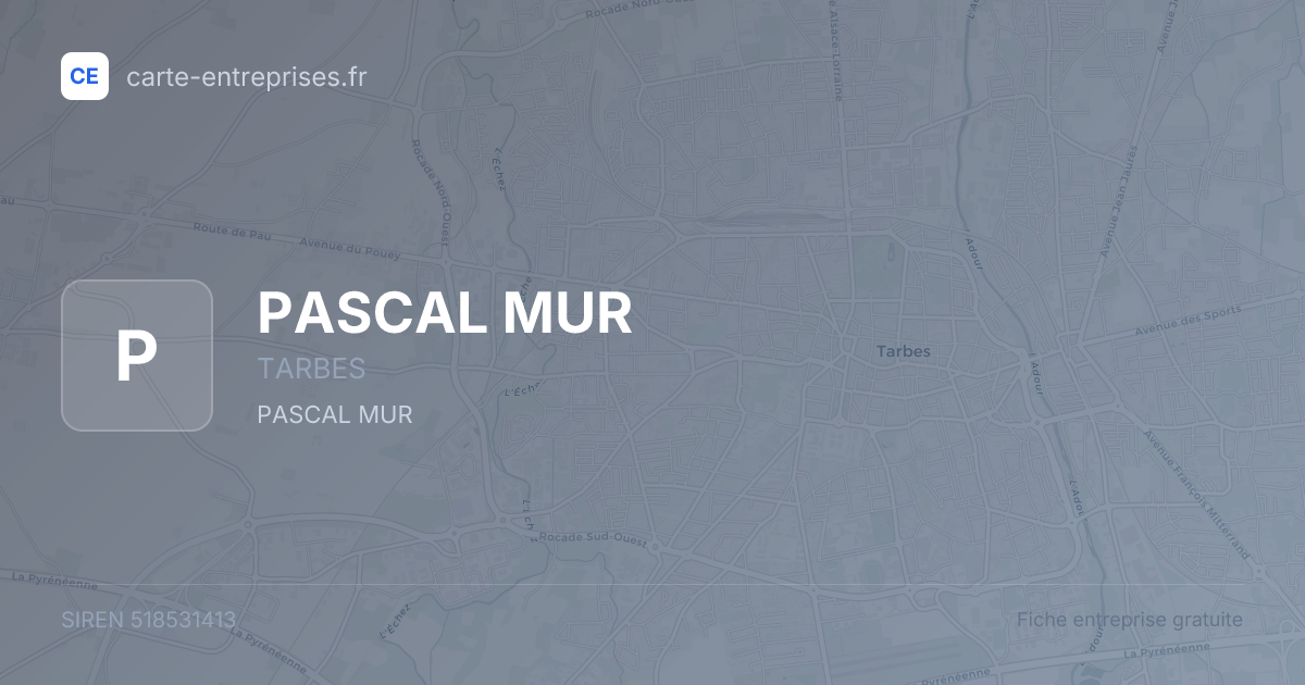PASCAL MUR — 518531413 — fiche entreprise