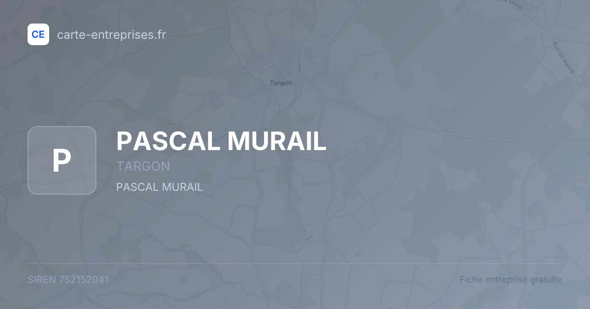 PASCAL MURAIL — 752152041 — fiche entreprise