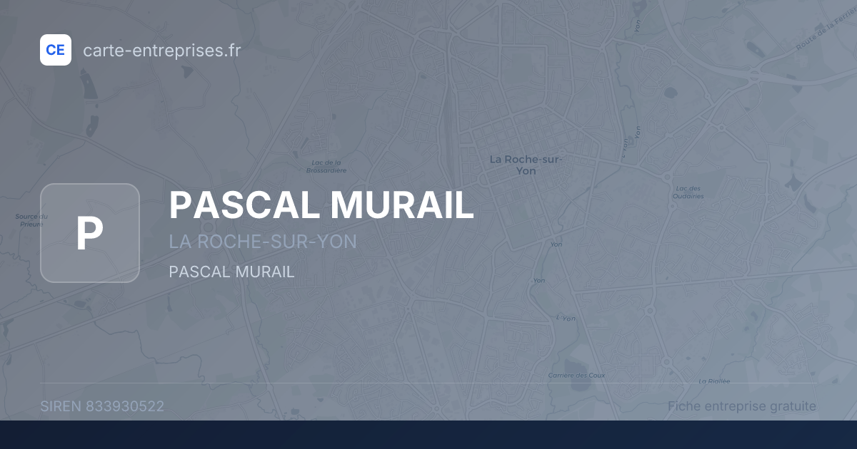 PASCAL MURAIL — 833930522 — fiche entreprise