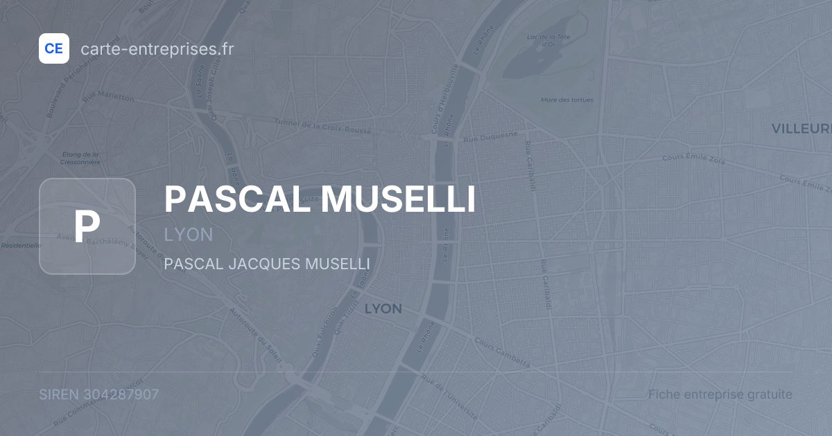 PASCAL MUSELLI — 304287907 — fiche entreprise