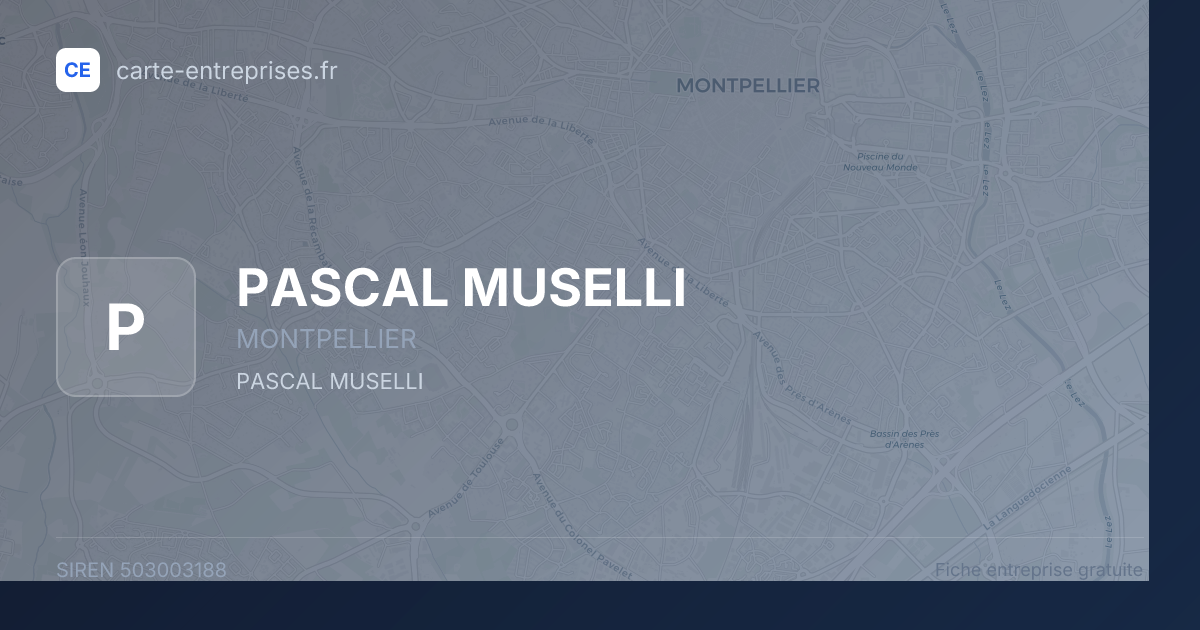 PASCAL MUSELLI — 503003188 — fiche entreprise