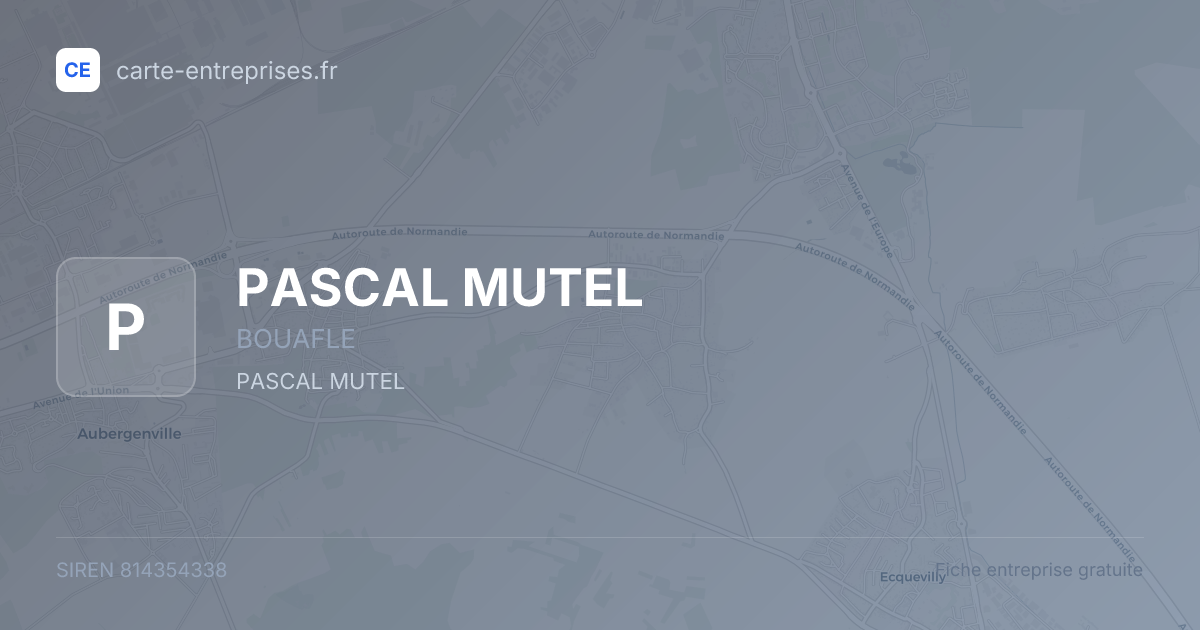 PASCAL MUTEL — 814354338 — fiche entreprise