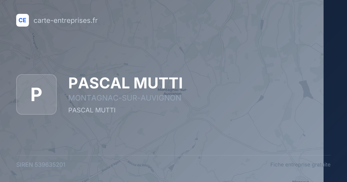 PASCAL MUTTI — 539635201 — fiche entreprise
