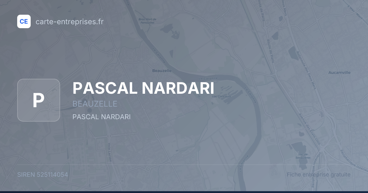 PASCAL NARDARI — 525114054 — fiche entreprise