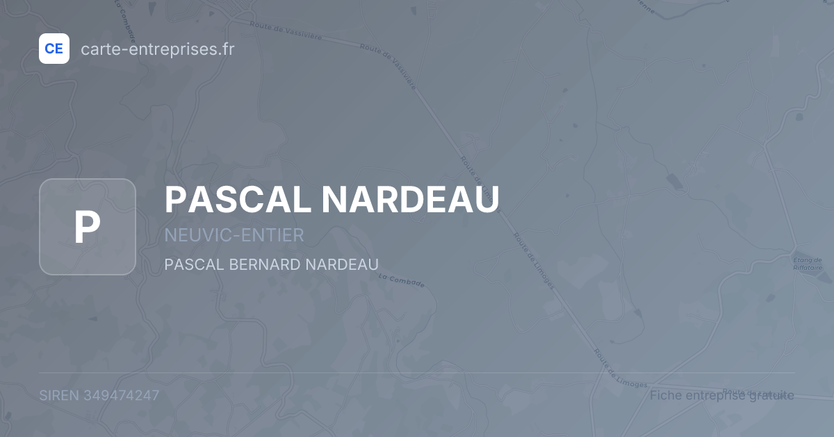 PASCAL NARDEAU — 349474247 — fiche entreprise
