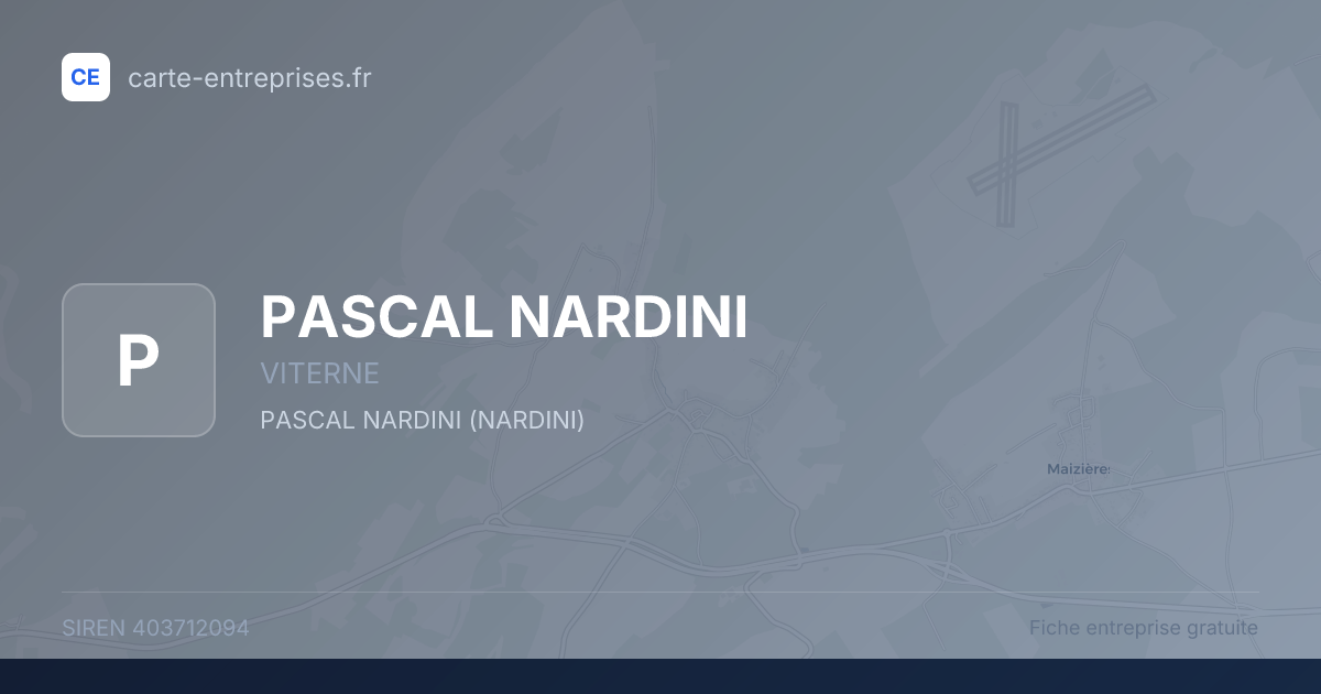 PASCAL NARDINI — 403712094 — fiche entreprise