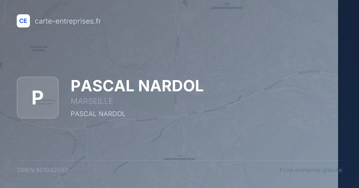 PASCAL NARDOL — 801042540 — fiche entreprise