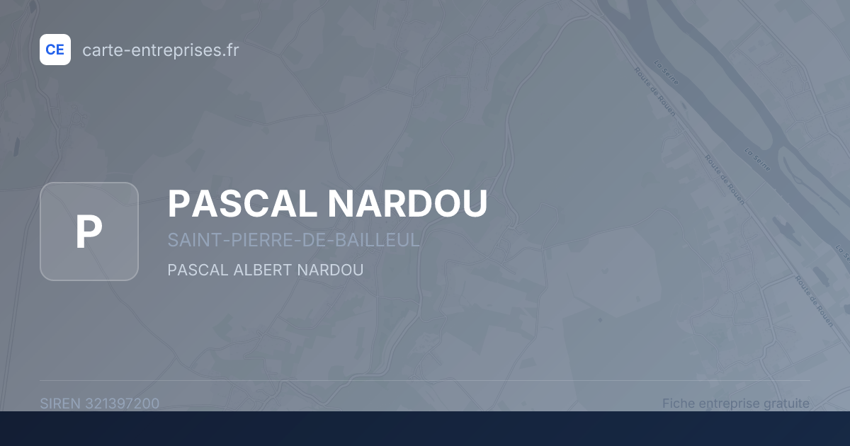 PASCAL NARDOU — 321397200 — fiche entreprise