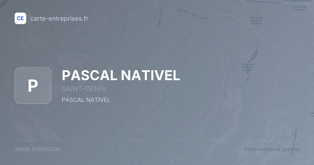 PASCAL NATIVEL — 428953830 — fiche entreprise