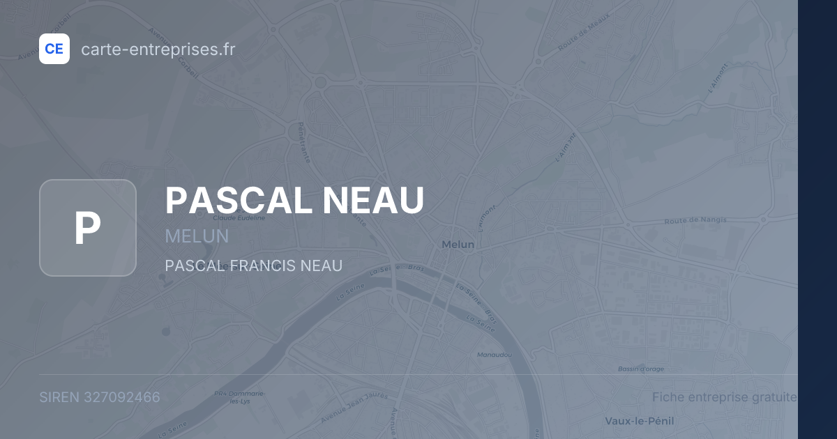 PASCAL NEAU — 327092466 — fiche entreprise