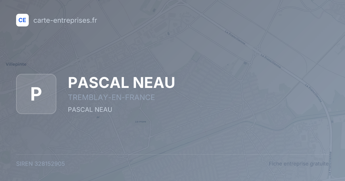 PASCAL NEAU — 328152905 — fiche entreprise