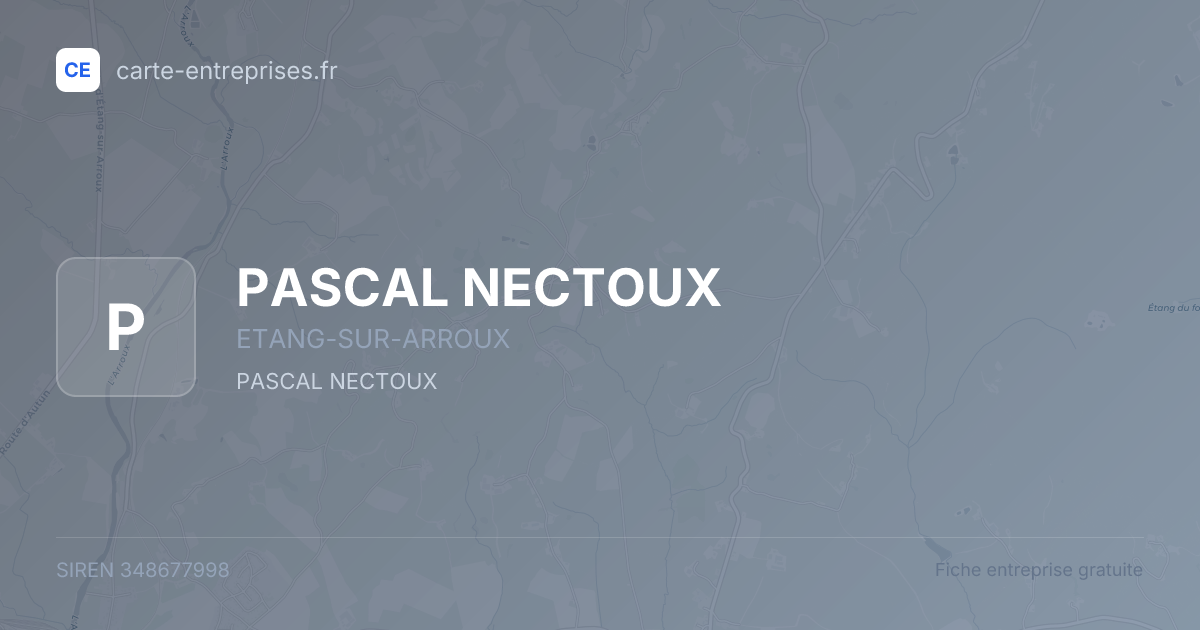 PASCAL NECTOUX — 348677998 — fiche entreprise