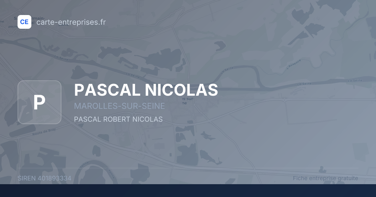 PASCAL NICOLAS — 401893334 — fiche entreprise