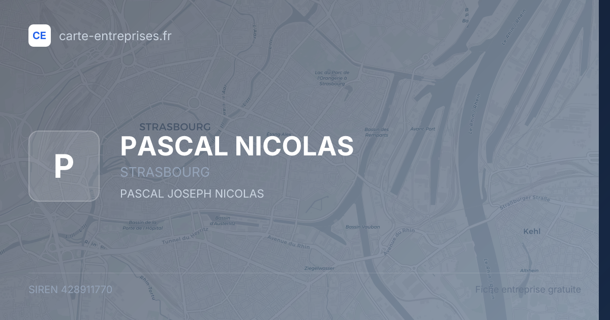 PASCAL NICOLAS — 428911770 — fiche entreprise