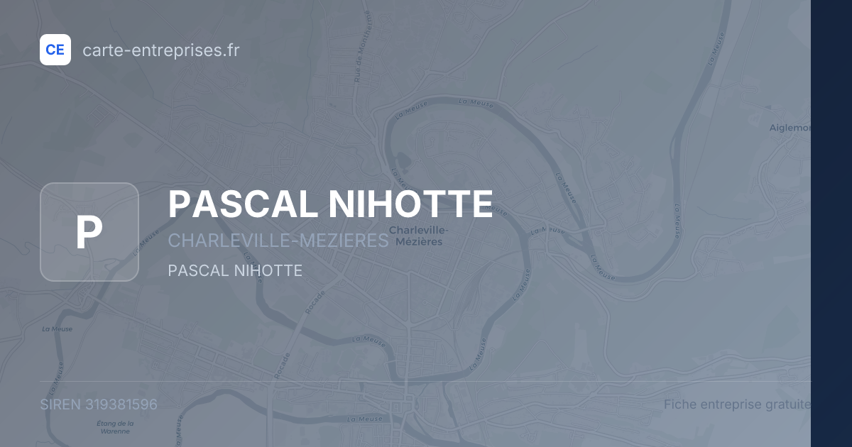 PASCAL NIHOTTE — 319381596 — fiche entreprise