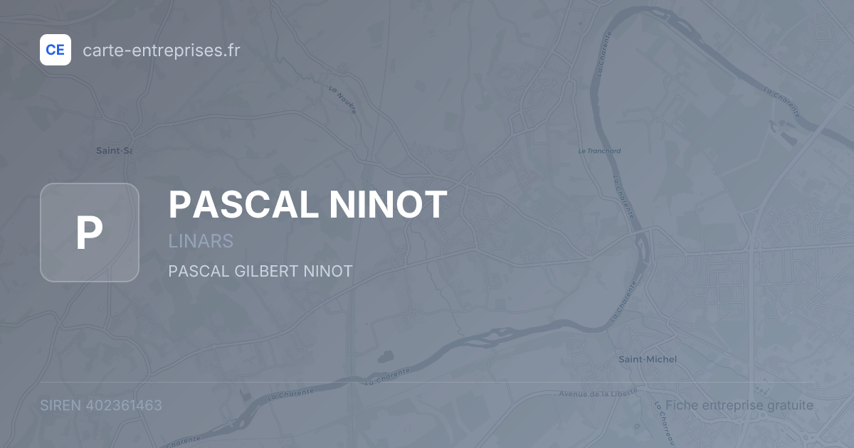 PASCAL NINOT — 402361463 — fiche entreprise
