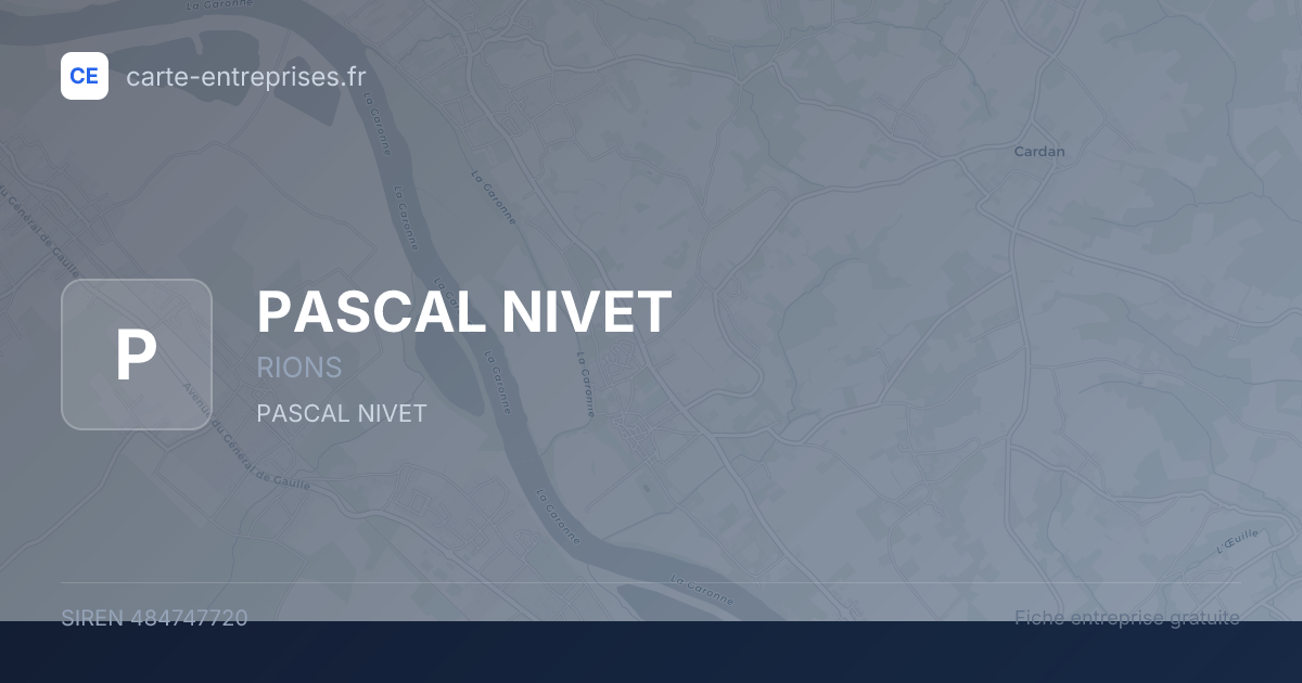 PASCAL NIVET — 484747720 — fiche entreprise