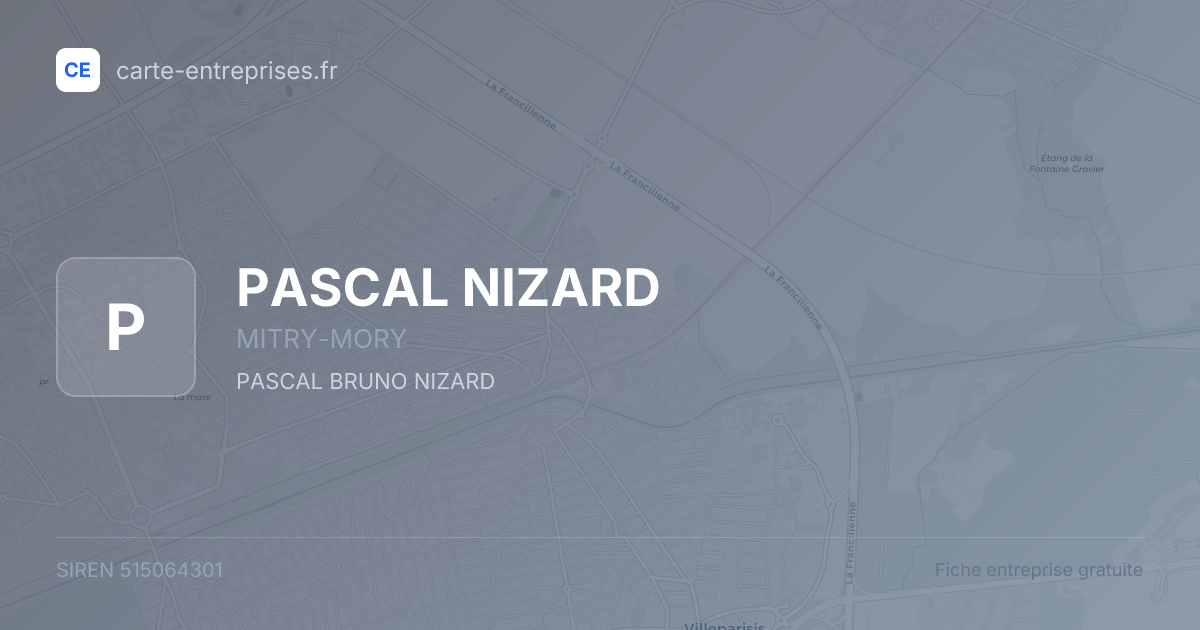 PASCAL NIZARD — 515064301 — fiche entreprise