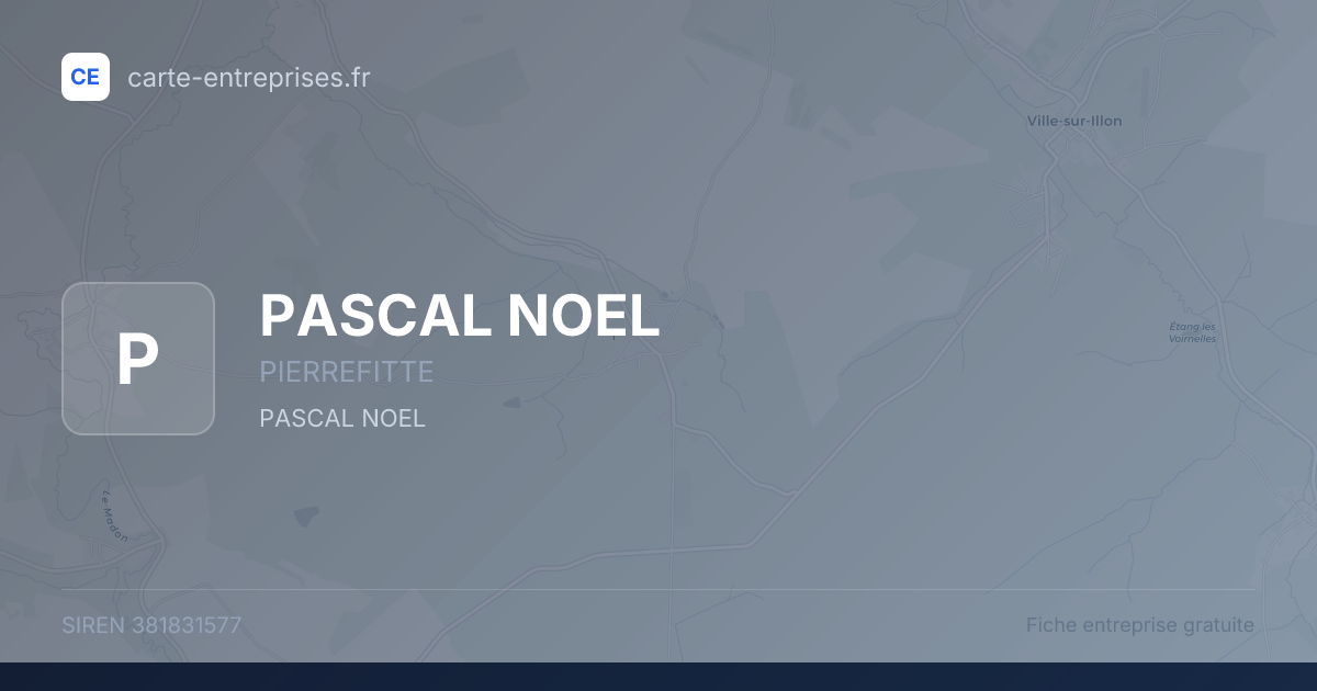 PASCAL NOEL — 381831577 — fiche entreprise