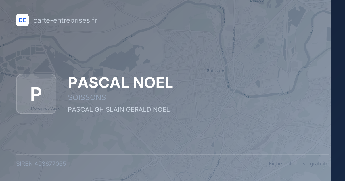 PASCAL NOEL — 403677065 — fiche entreprise