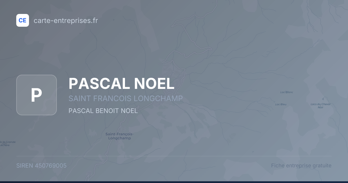PASCAL NOEL — 450769005 — fiche entreprise