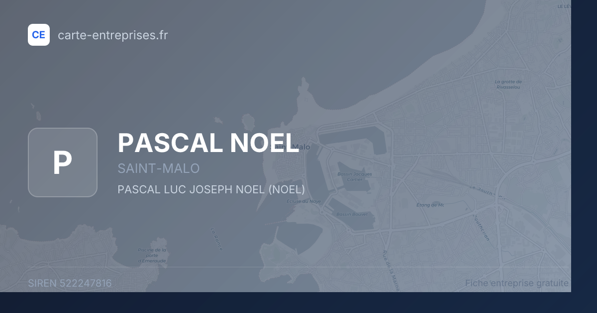 PASCAL NOEL — 522247816 — fiche entreprise