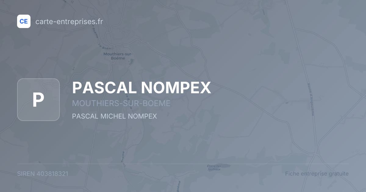 PASCAL NOMPEX — 403818321 — fiche entreprise