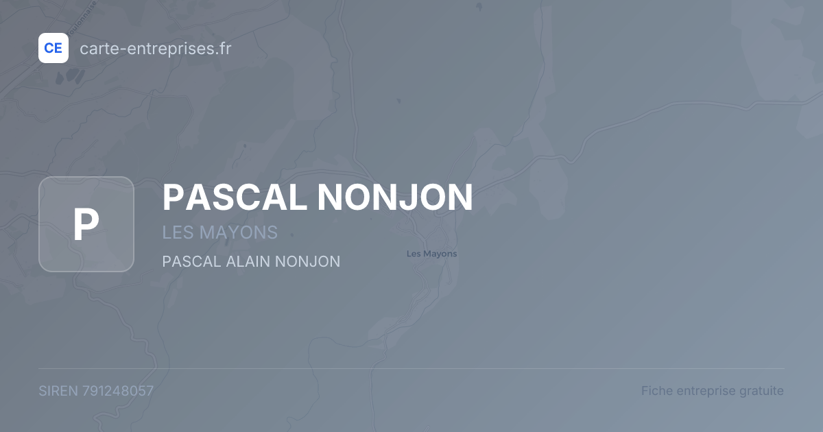 PASCAL NONJON — 791248057 — fiche entreprise