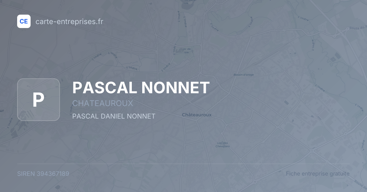 PASCAL NONNET — 394367189 — fiche entreprise