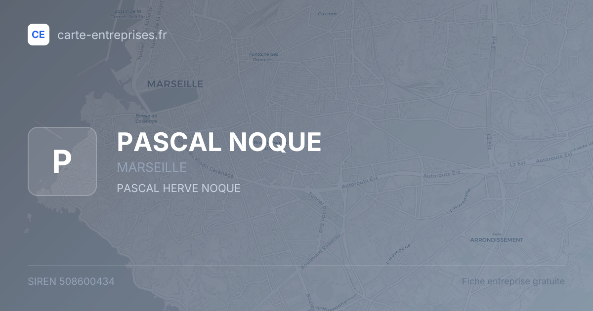 PASCAL NOQUE — 508600434 — fiche entreprise