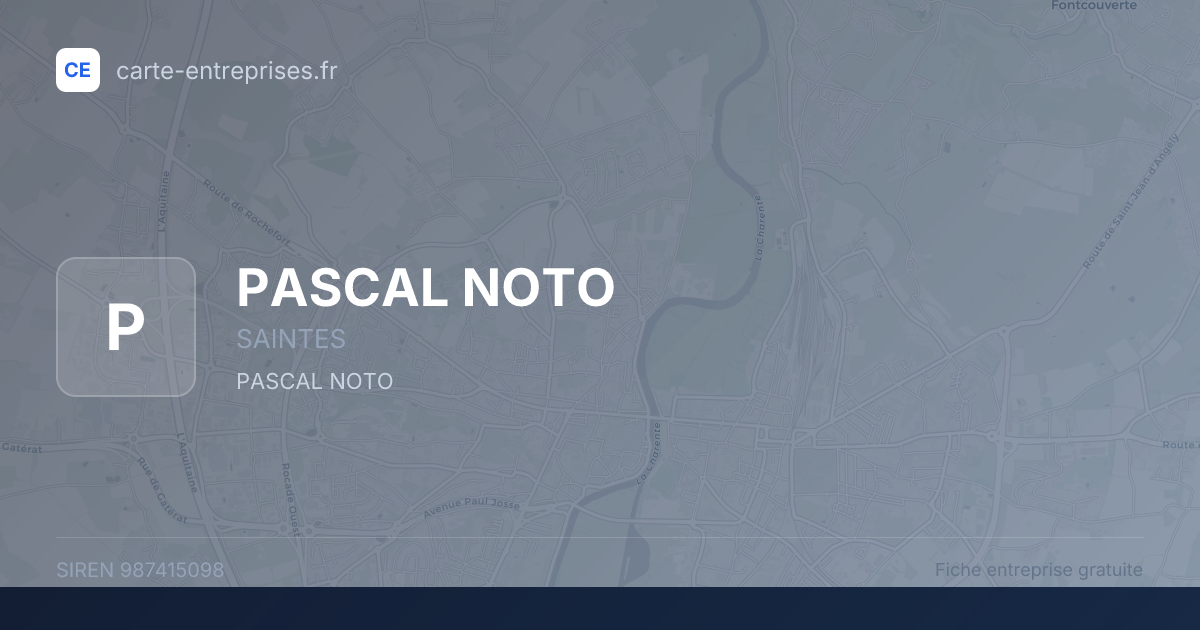 PASCAL NOTO — 987415098 — fiche entreprise