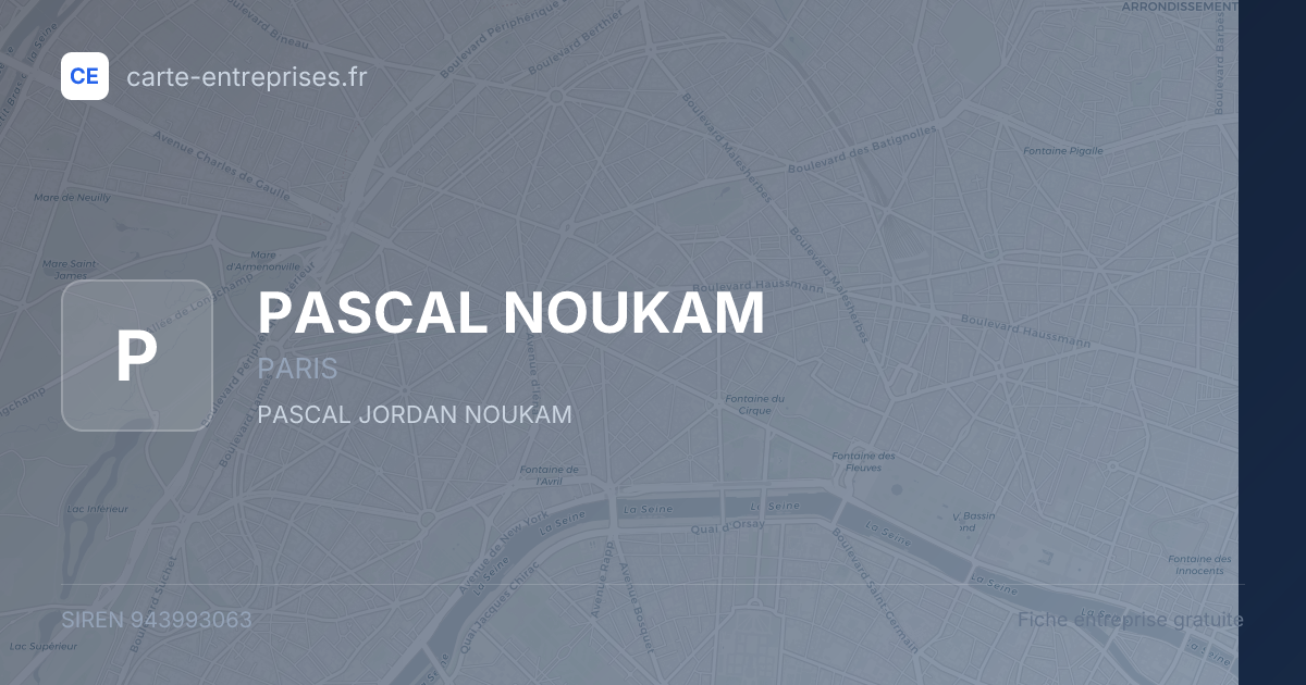 PASCAL NOUKAM — 943993063 — fiche entreprise