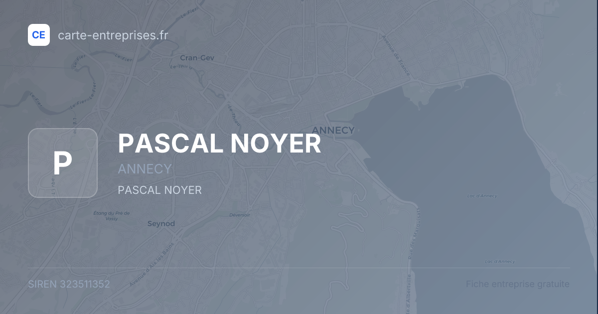 PASCAL NOYER — 323511352 — fiche entreprise
