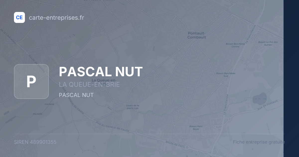 PASCAL NUT — 489901355 — fiche entreprise
