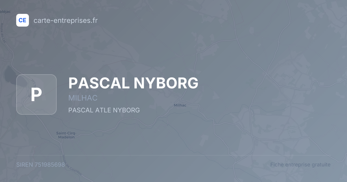PASCAL NYBORG — 751985698 — fiche entreprise